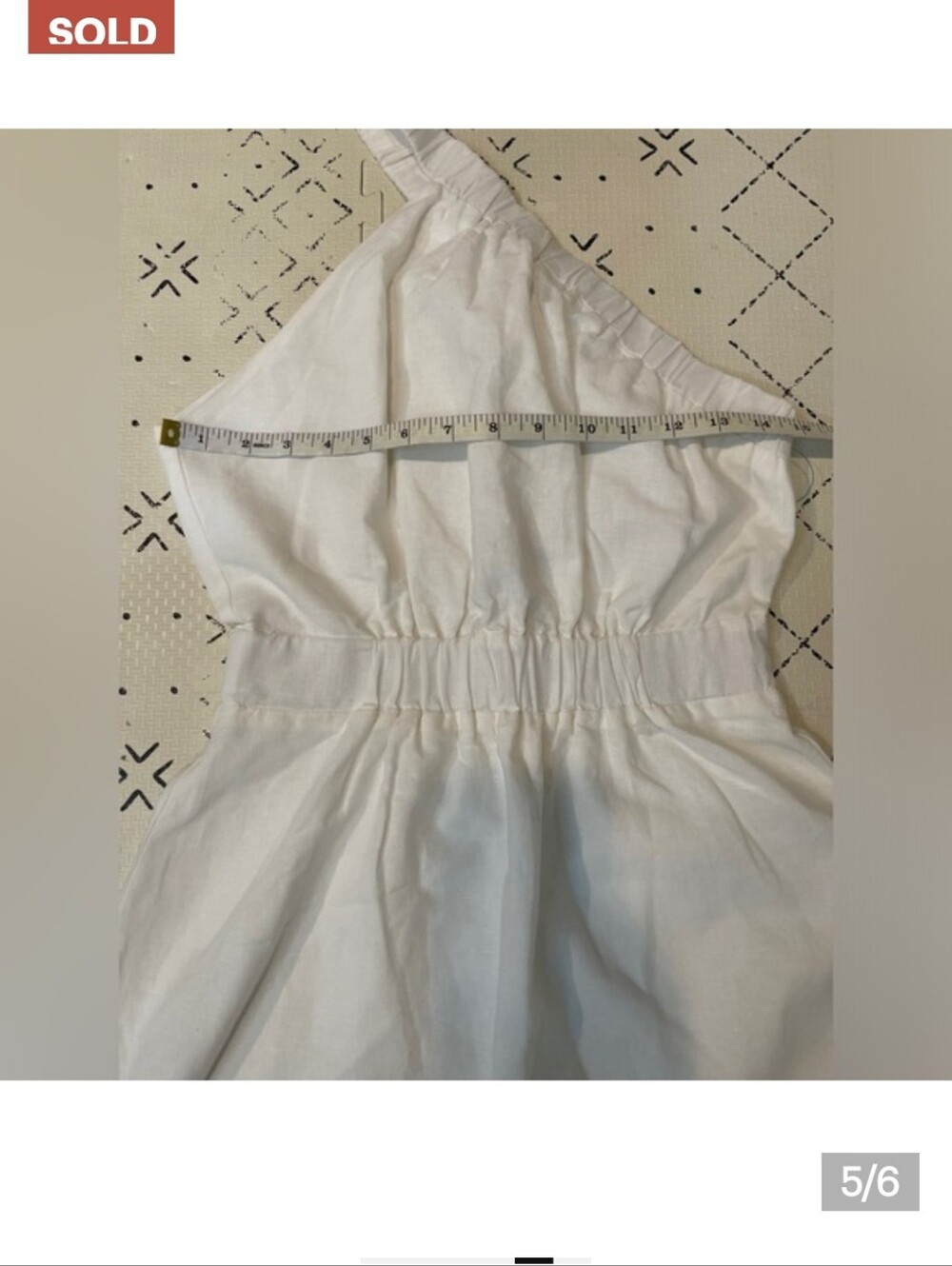 EUC -Petal and Pup one shoulder white midi dress. Worn Once